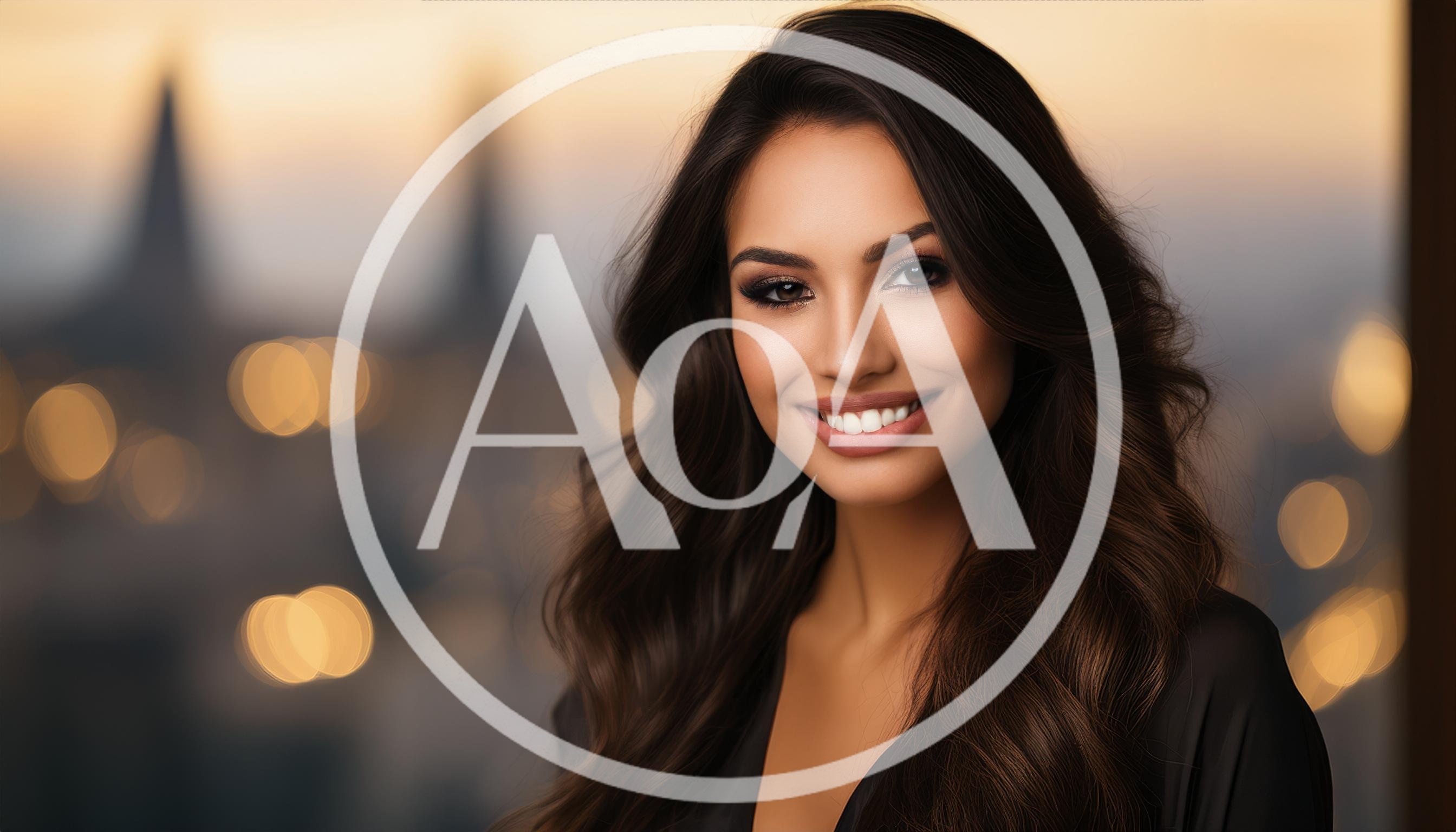 Portrait Of A Beautiful Woman With Long Wavy Hair
