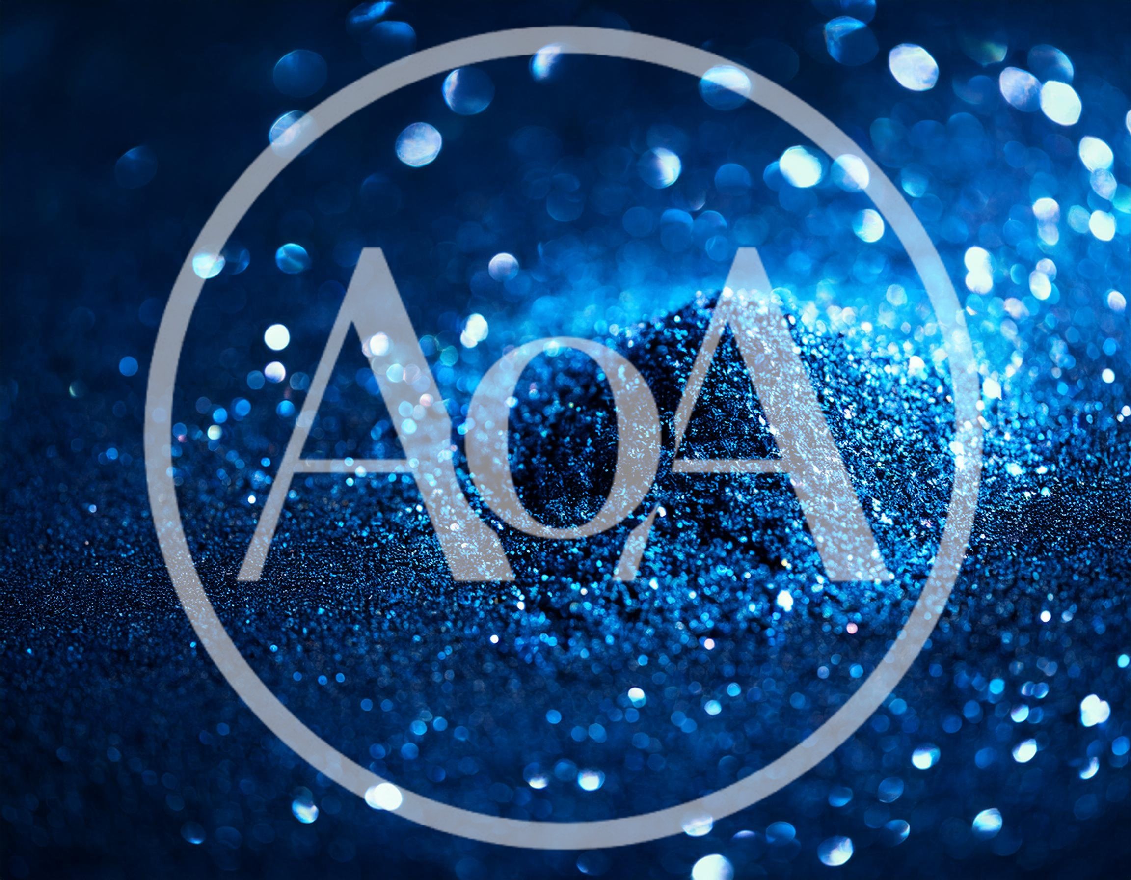 Blue Glitter Pile With Bokeh Background