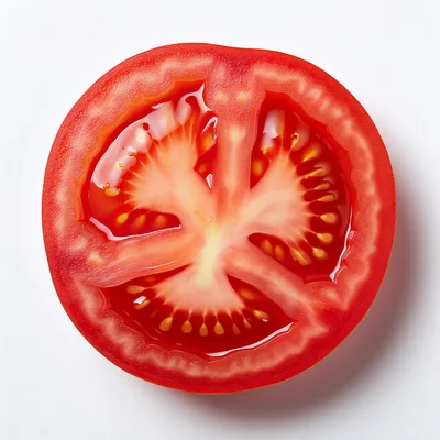 Cross Section Of A Fresh Red Tomato