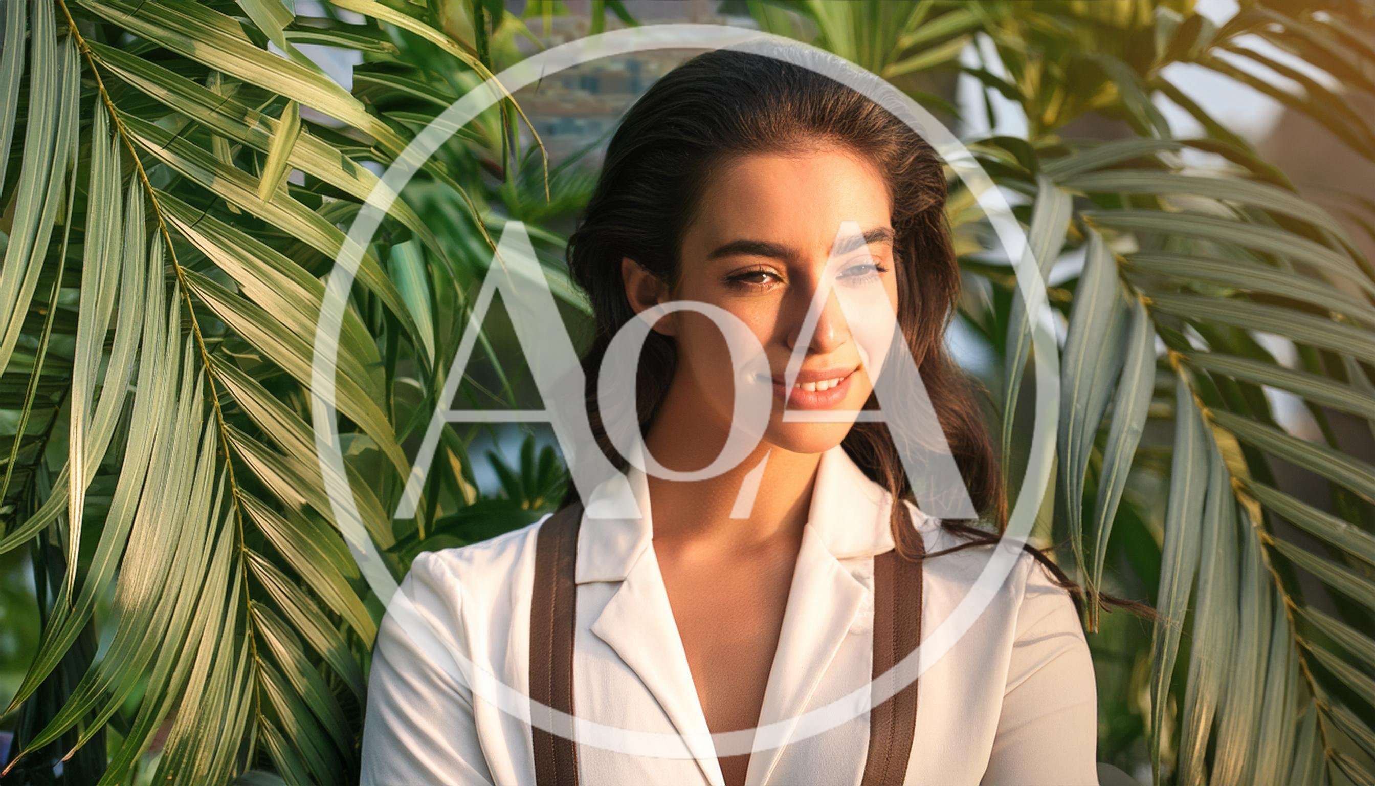 Portrait Of A Young Woman In Tropical Setting