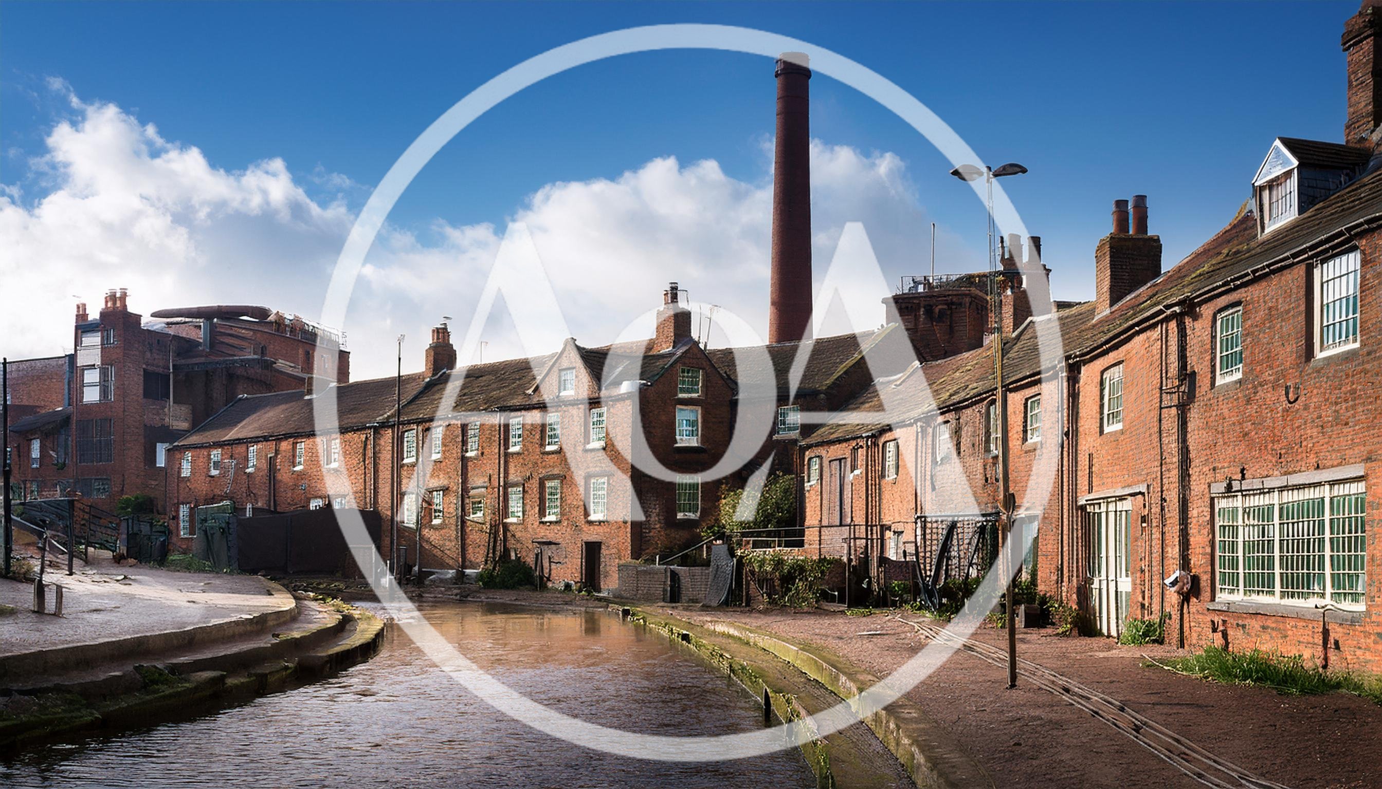 Historic Industrial Canal Side Buildings In England