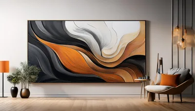 Modern Living Room With Abstract Wall Art