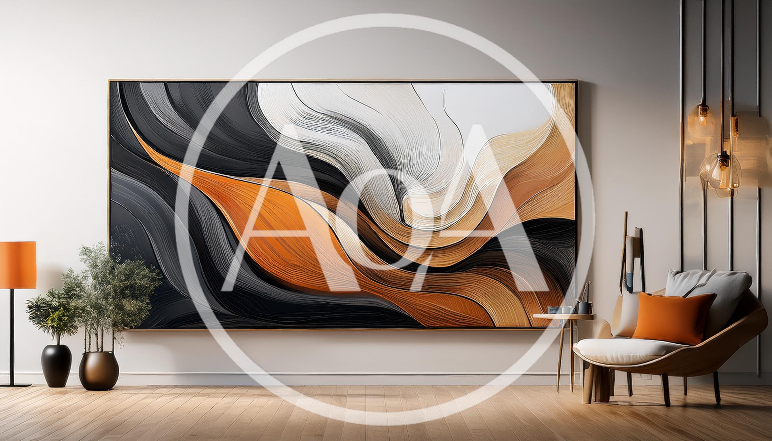 Modern Living Room With Abstract Wall Art