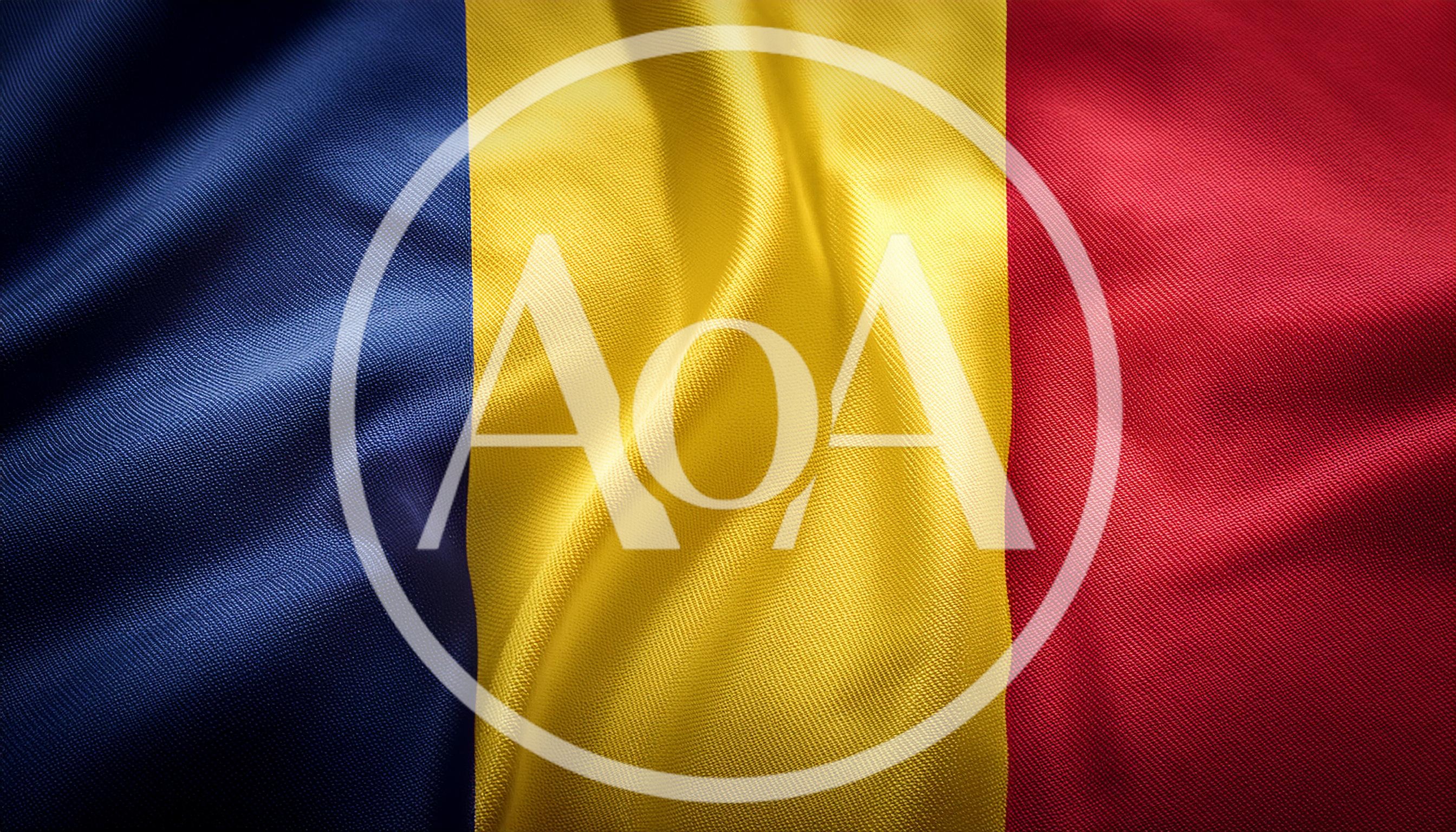 Waving Flag Of Chad With Fabric Texture