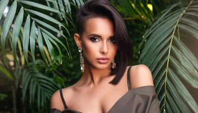 Portrait Of A Stylish Woman With Short Hair