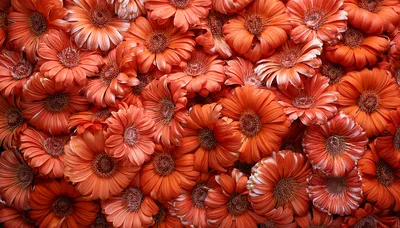 Vibrant Orange Gerbera Daisy Flower Background