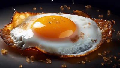 Crispy Fried Egg With Salt Crystals