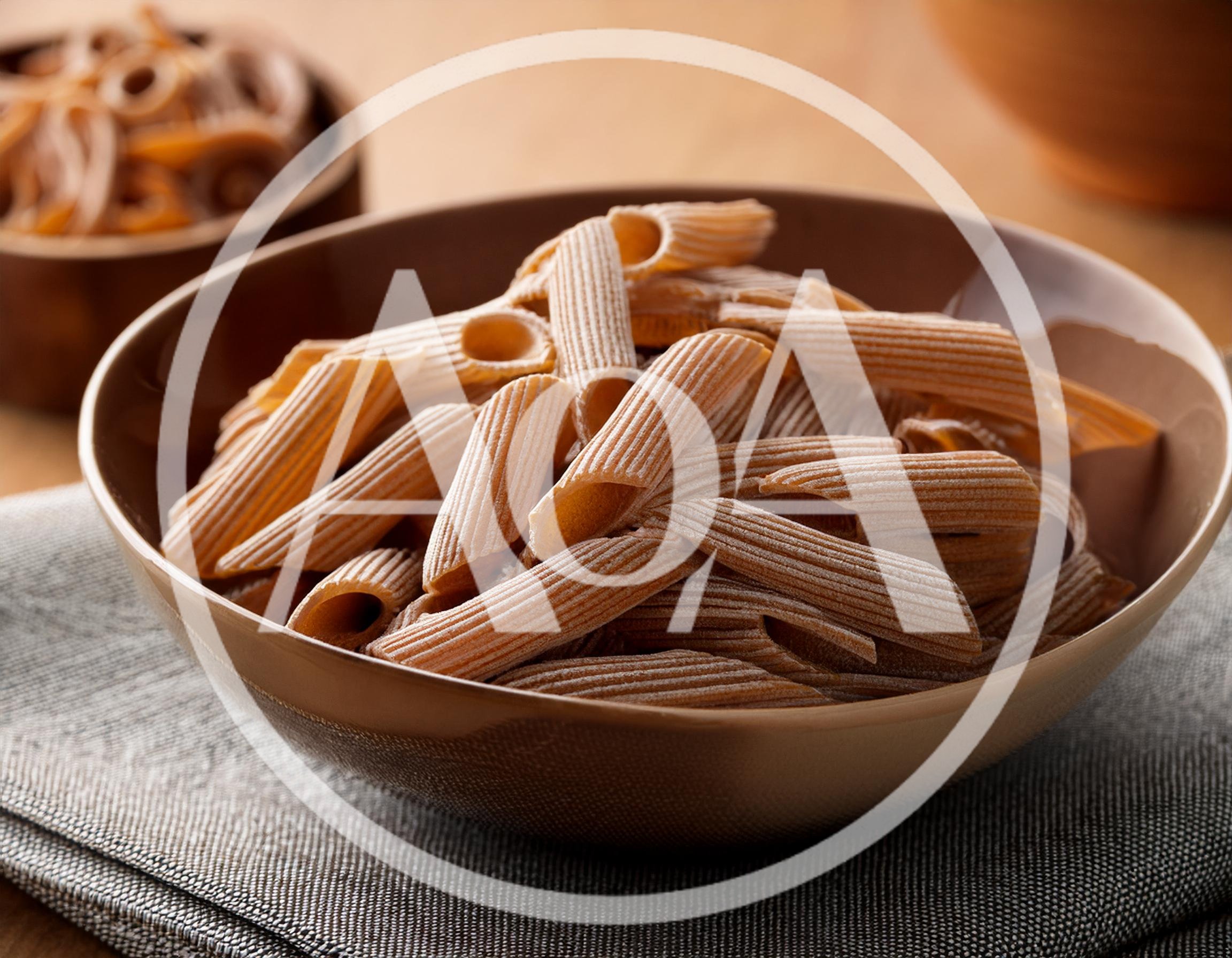 Bowl Of Raw Whole Wheat Penne Pasta