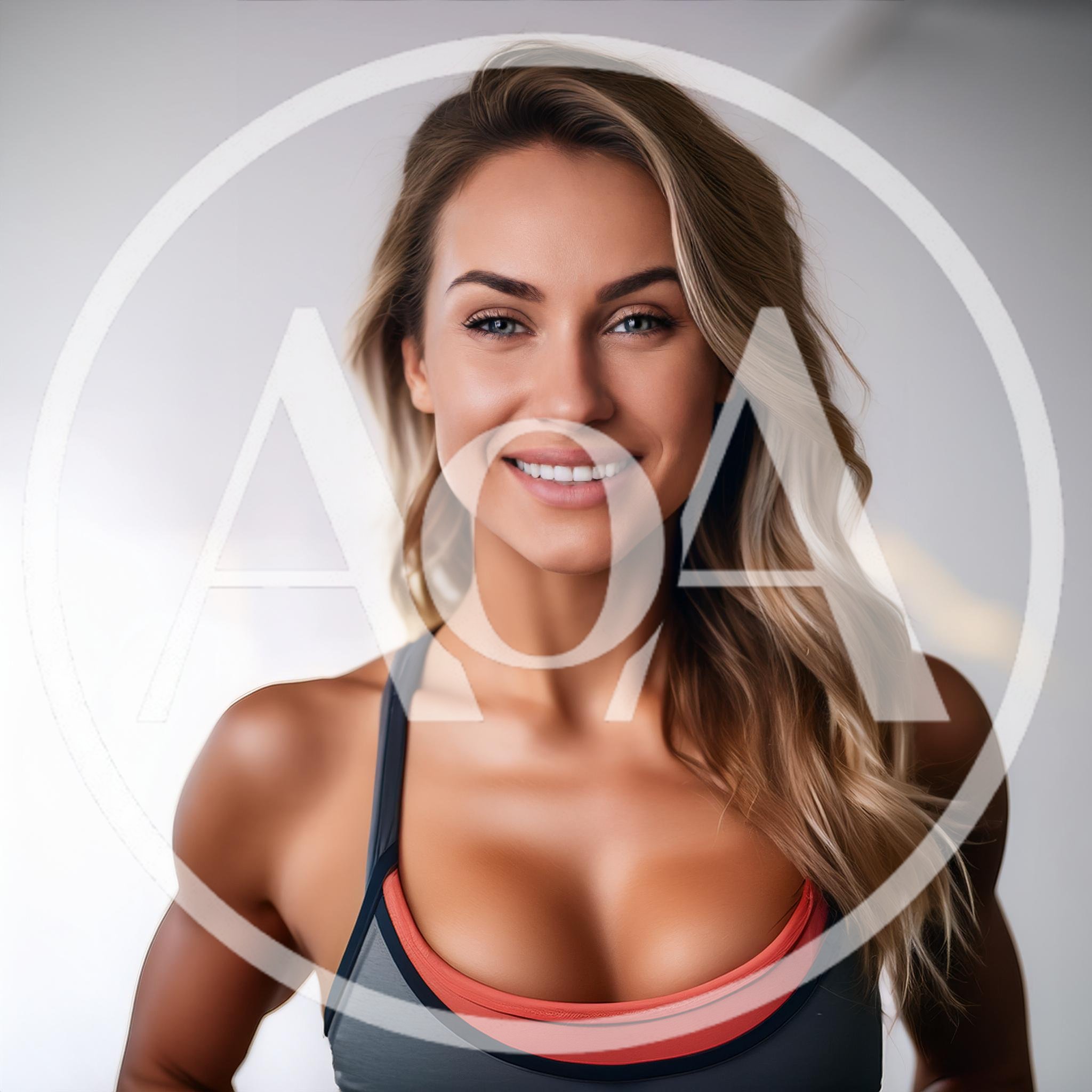 Portrait Of A Fit Blonde Woman In Sportswear