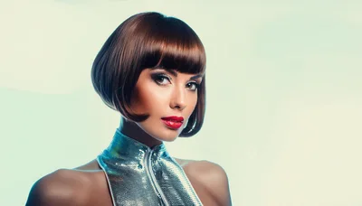 Portrait Of A Woman With A Bob Haircut