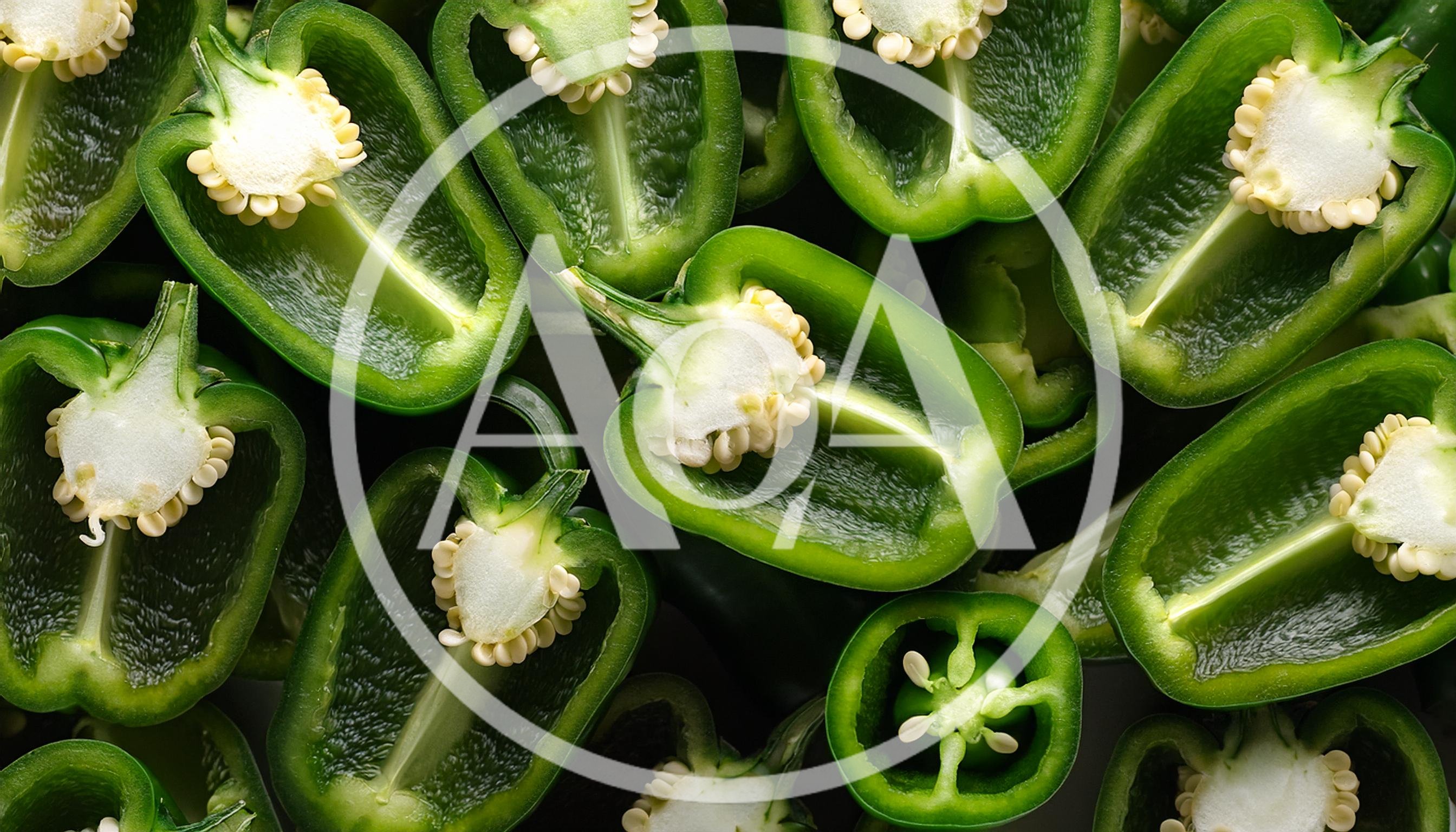 Fresh Halved Green Jalapeno Peppers Background