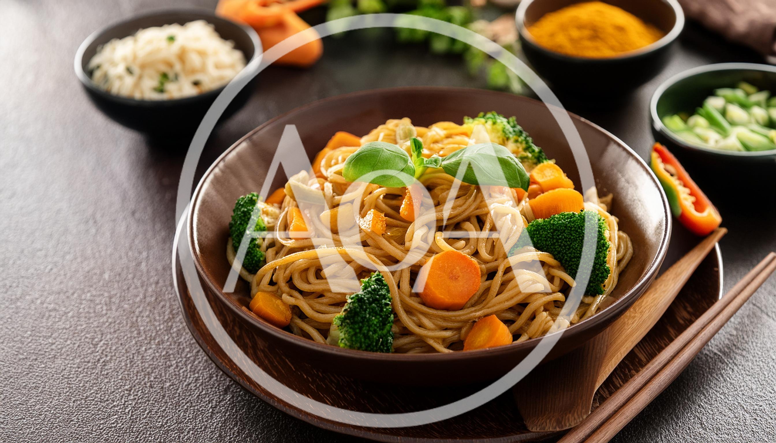Bowl Of Vegetable Stir Fry Noodles