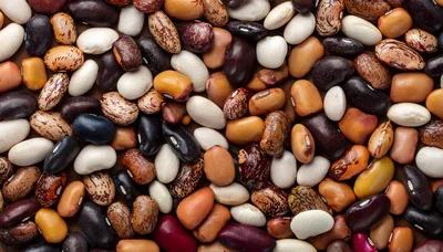 Assorted Dried Beans and Legumes Background