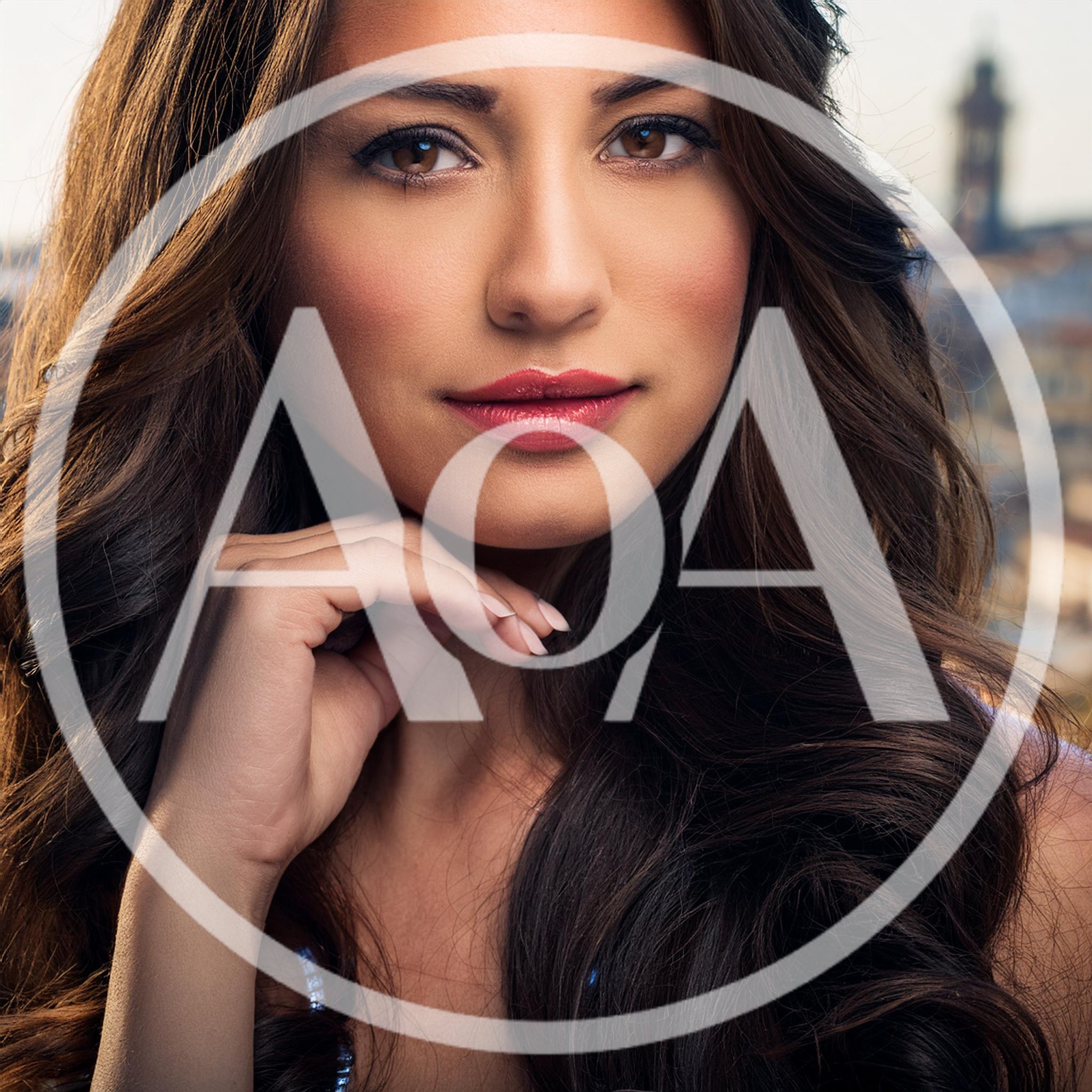 Portrait Of A Beautiful Woman With Long Wavy Hair