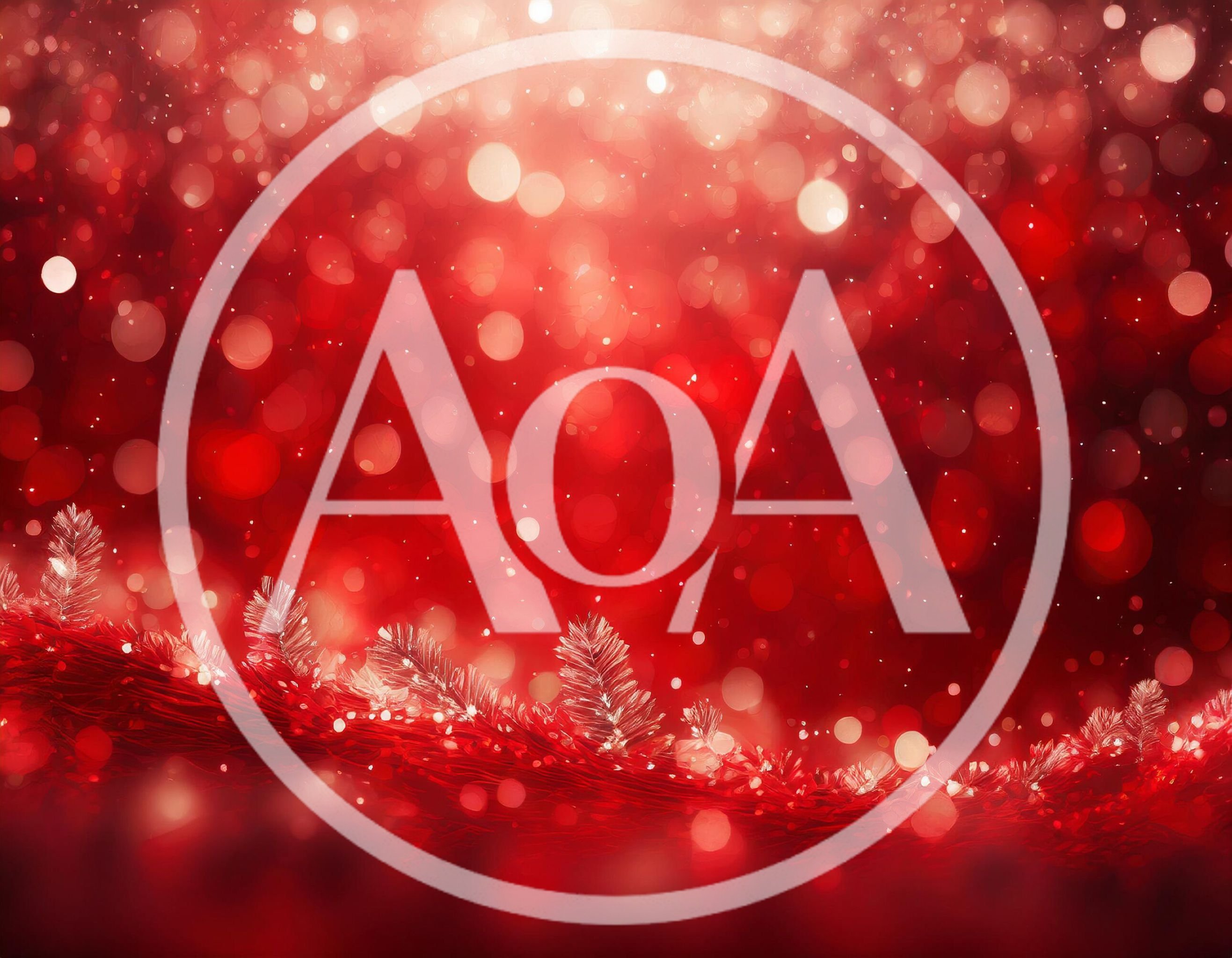 Red Christmas Background With Festive Bokeh Lights