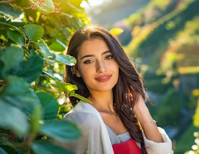 Portrait Of A Beautiful Young Woman Outdoors