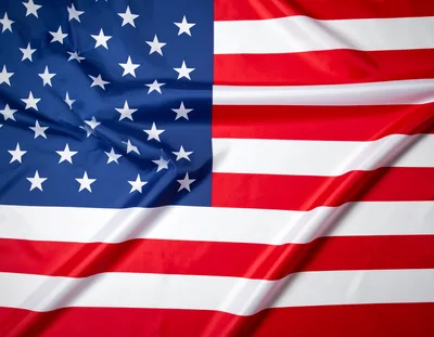 Waving American Flag With Soft Fabric Folds