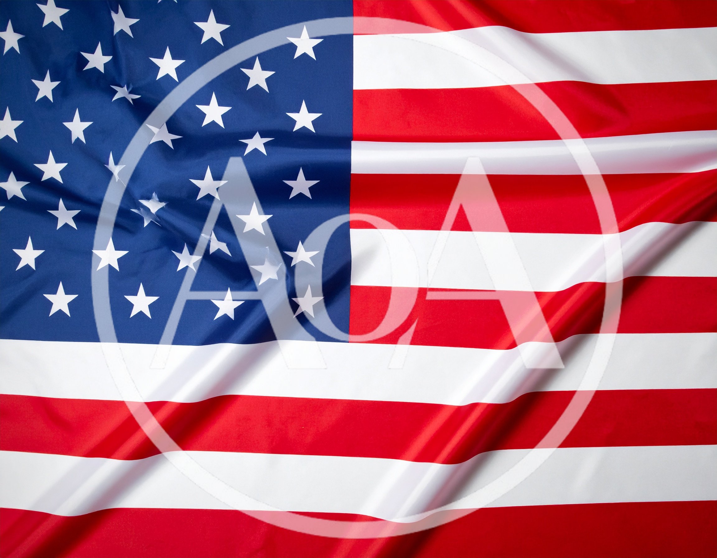Waving American Flag With Soft Fabric Folds
