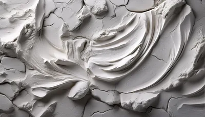 Abstract White Impasto Oil Paint Texture