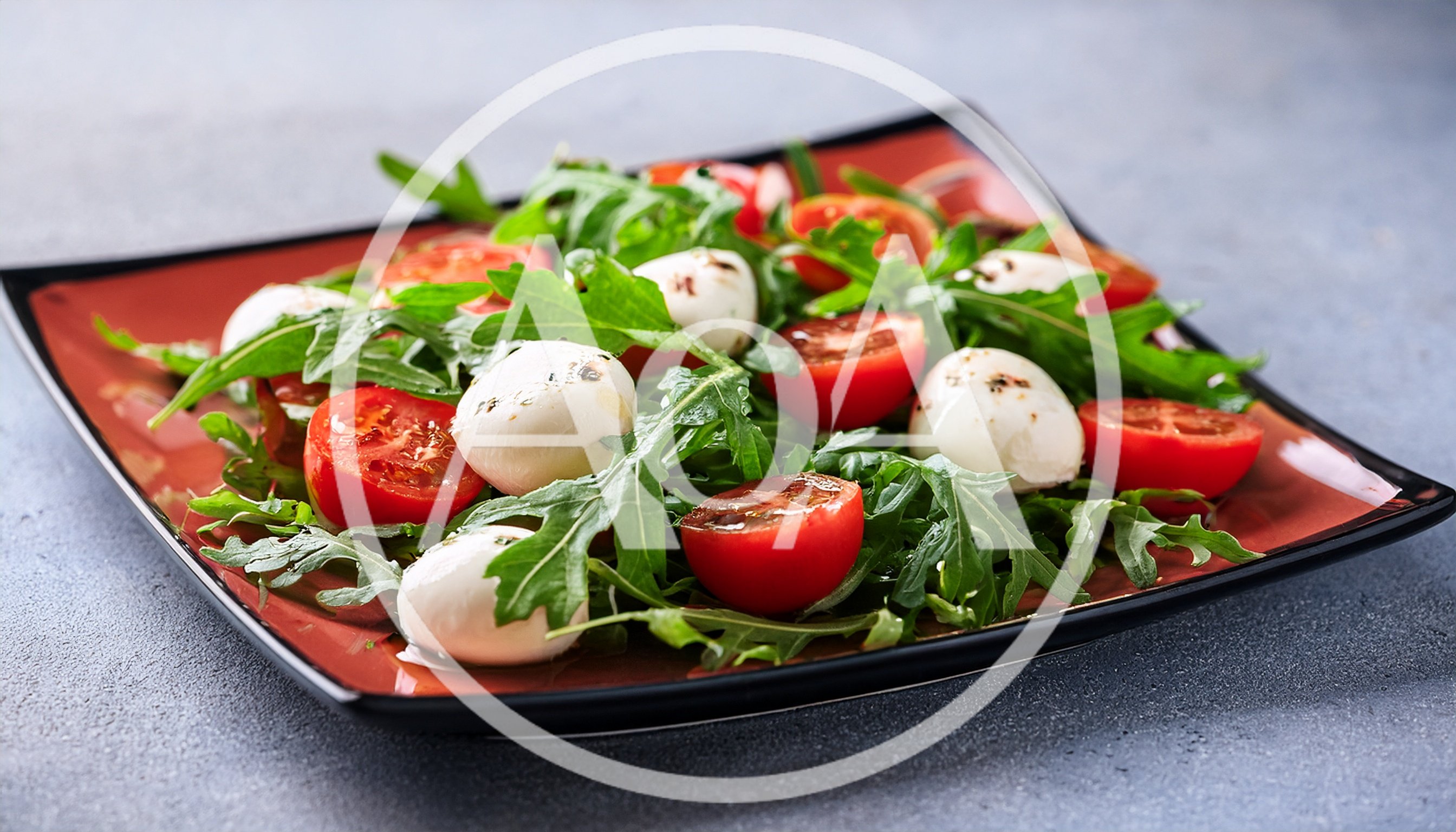 Fresh Caprese Salad With Arugula And Mozzarella