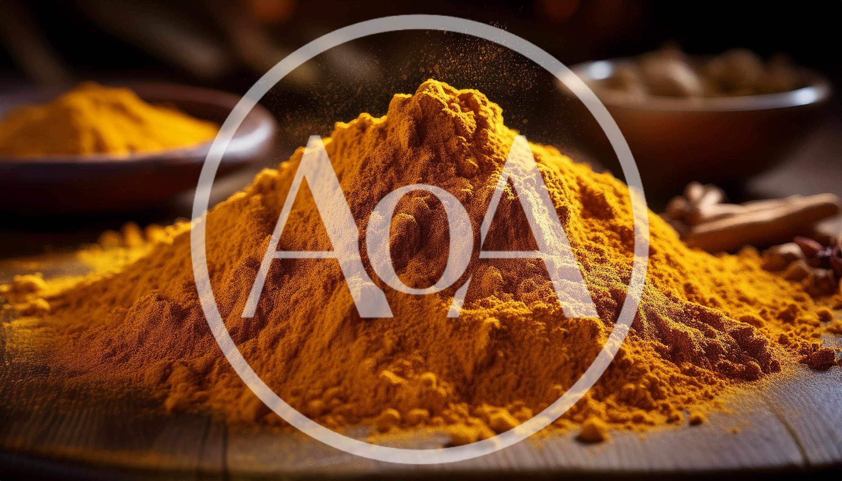 A Large Pile Of Ground Turmeric Spice