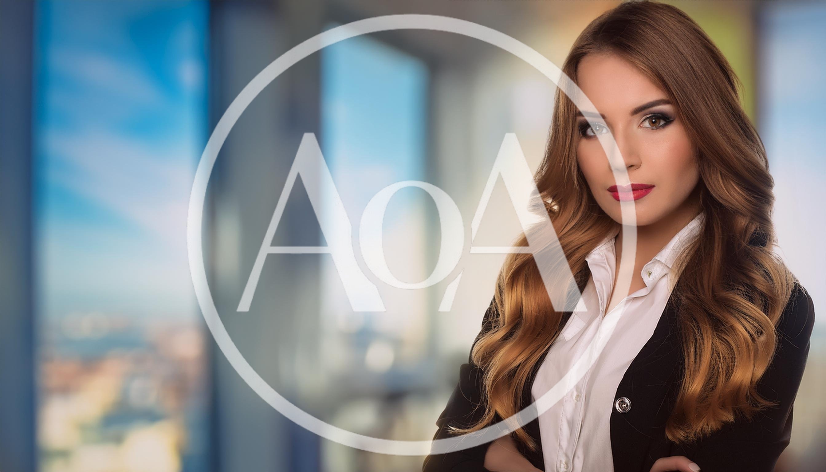 Professional Business Woman Standing In Modern Office