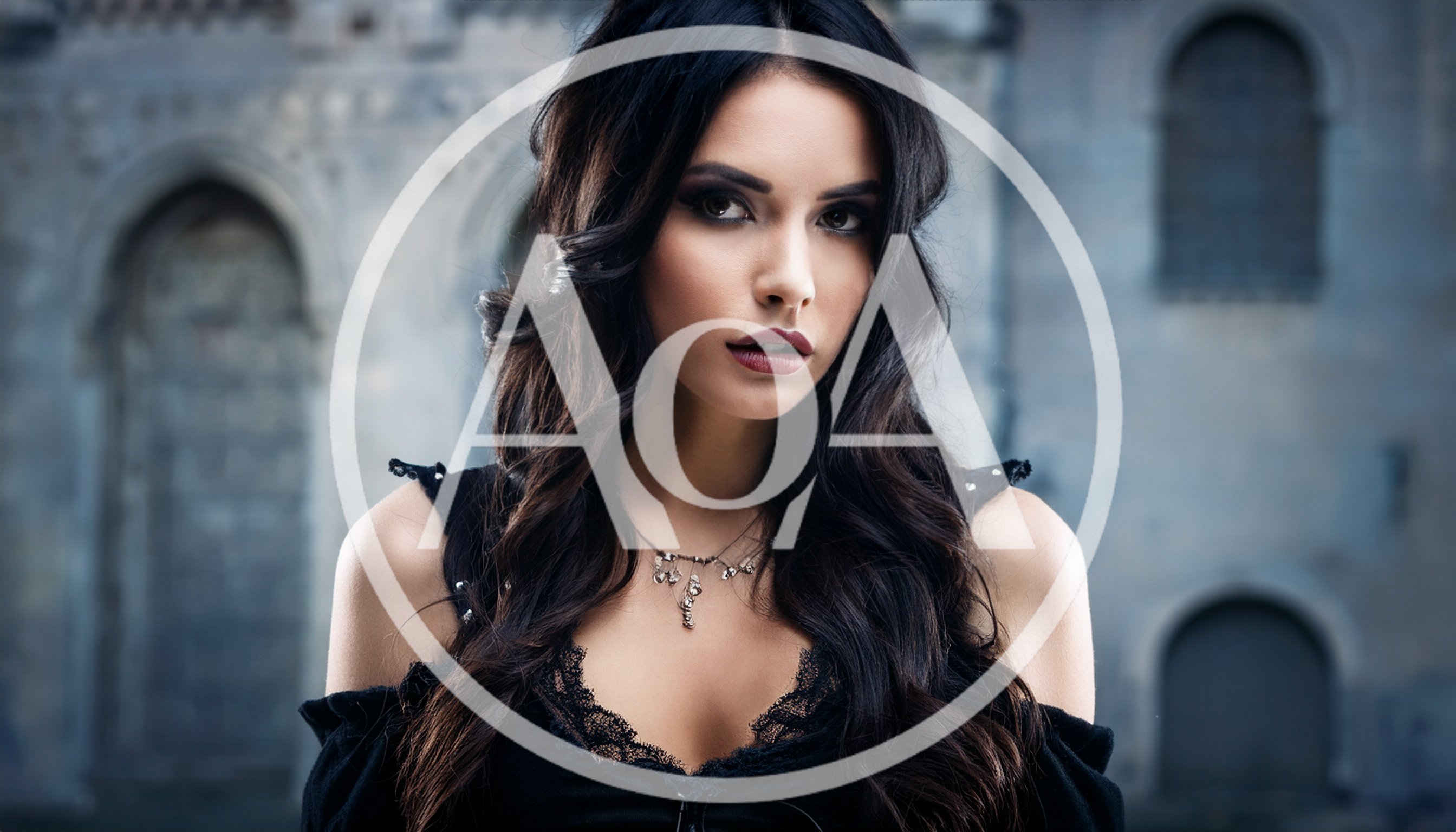 Portrait Of A Beautiful Woman In Gothic Attire