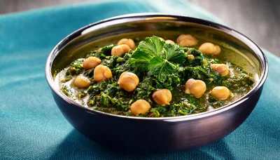 Bowl Of Spinach And Chickpea Curry