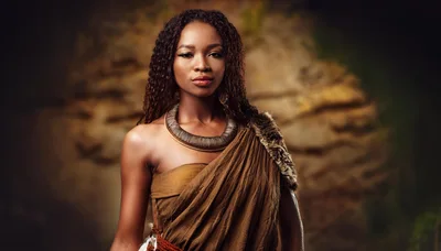 Portrait Of A Tribal Woman In Traditional Attire