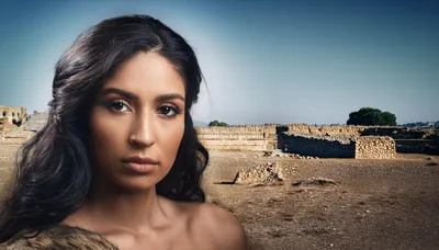 Portrait Of A Woman In Ancient Historical Attire