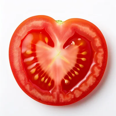 Cross Section Of A Fresh Red Tomato