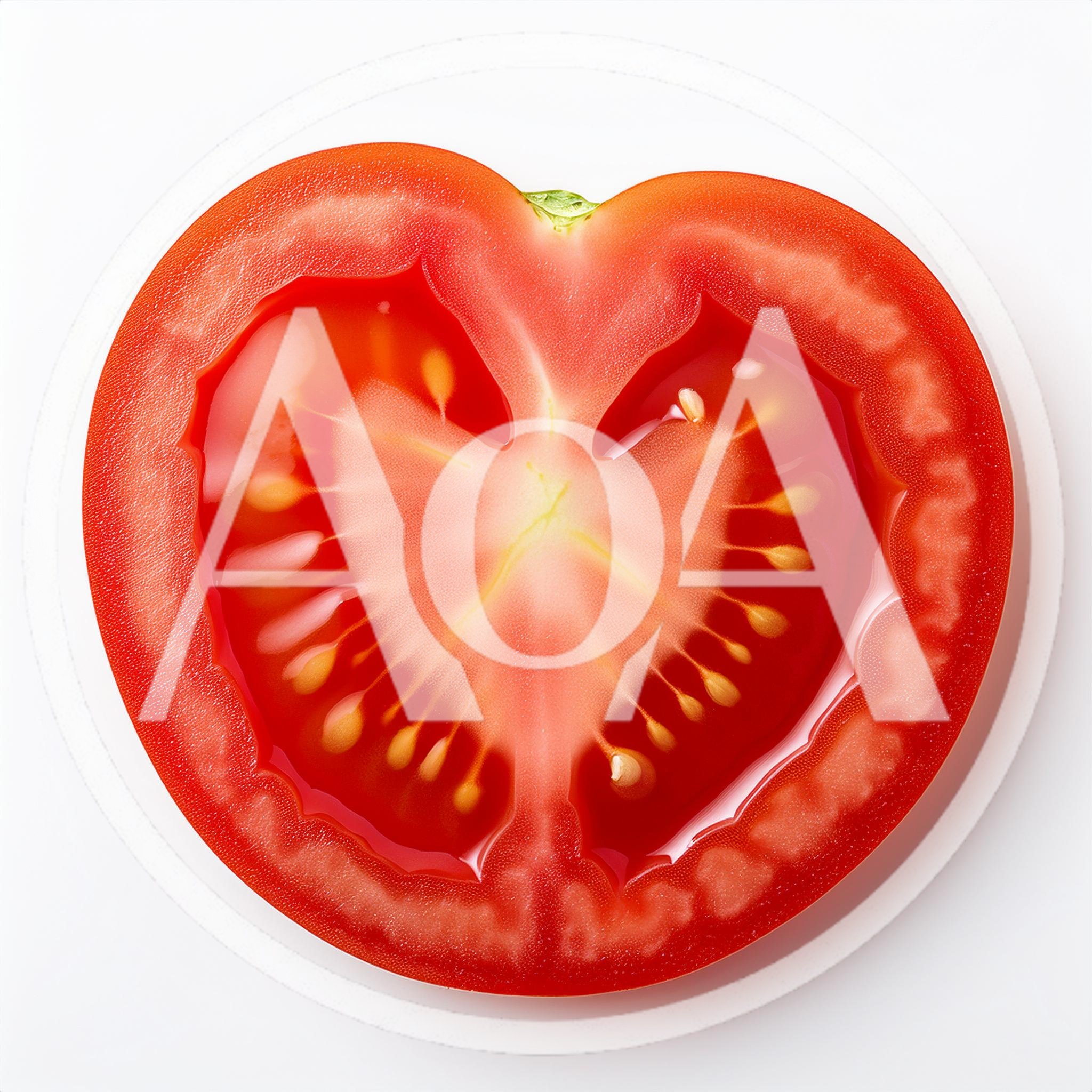 Cross Section Of A Fresh Red Tomato