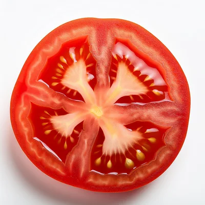 Cross Section Of A Fresh Red Tomato