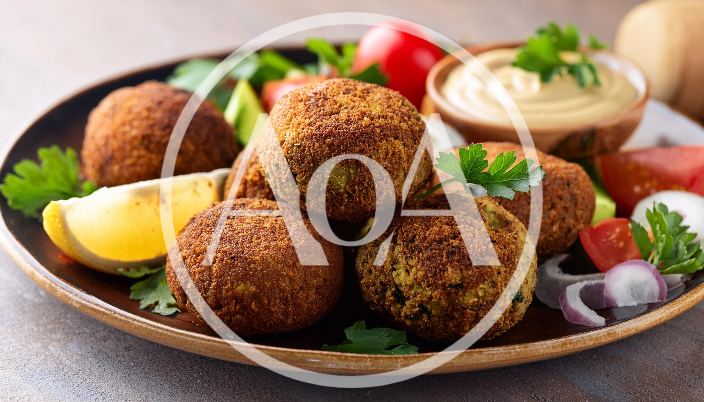 Fresh Falafel Balls Served On A Plate