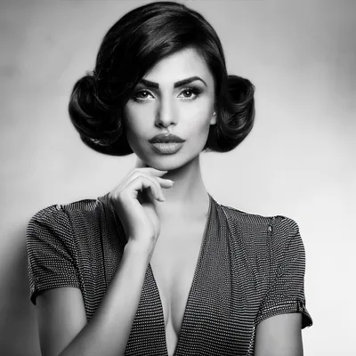 Portrait Of A Glamorous Woman With Vintage Hairstyle