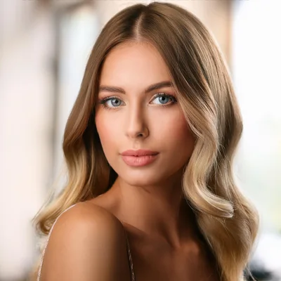 Portrait Of A Beautiful Young Woman With Blonde Hair