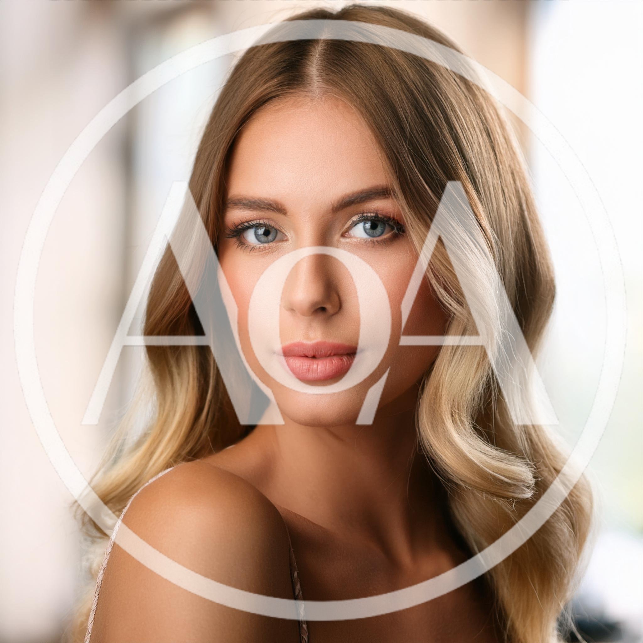 Portrait Of A Beautiful Young Woman With Blonde Hair