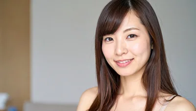 Portrait Of A Smiling Young Japanese Woman