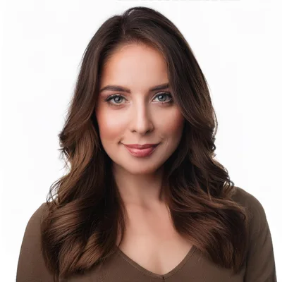 Portrait Of A Young Woman With Brown Hair
