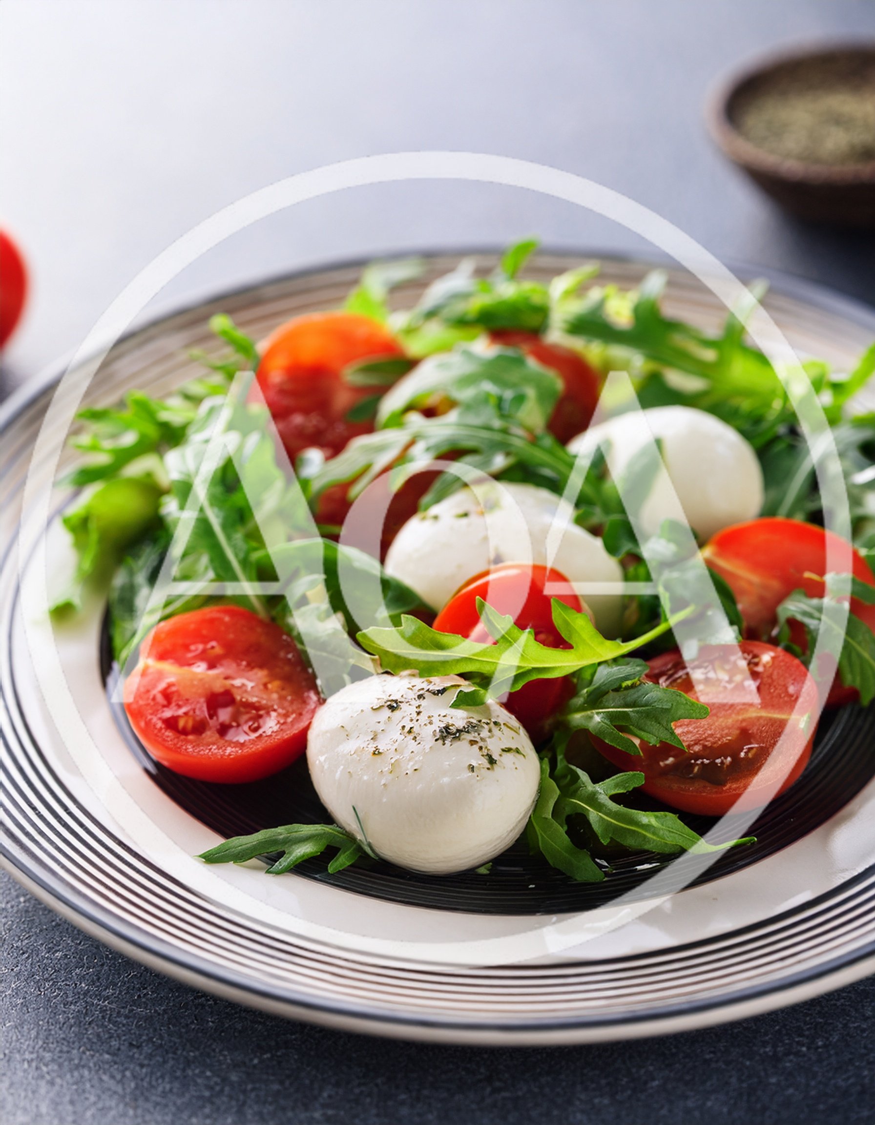 Fresh Caprese Salad With Mozzarella And Cherry Tomatoes