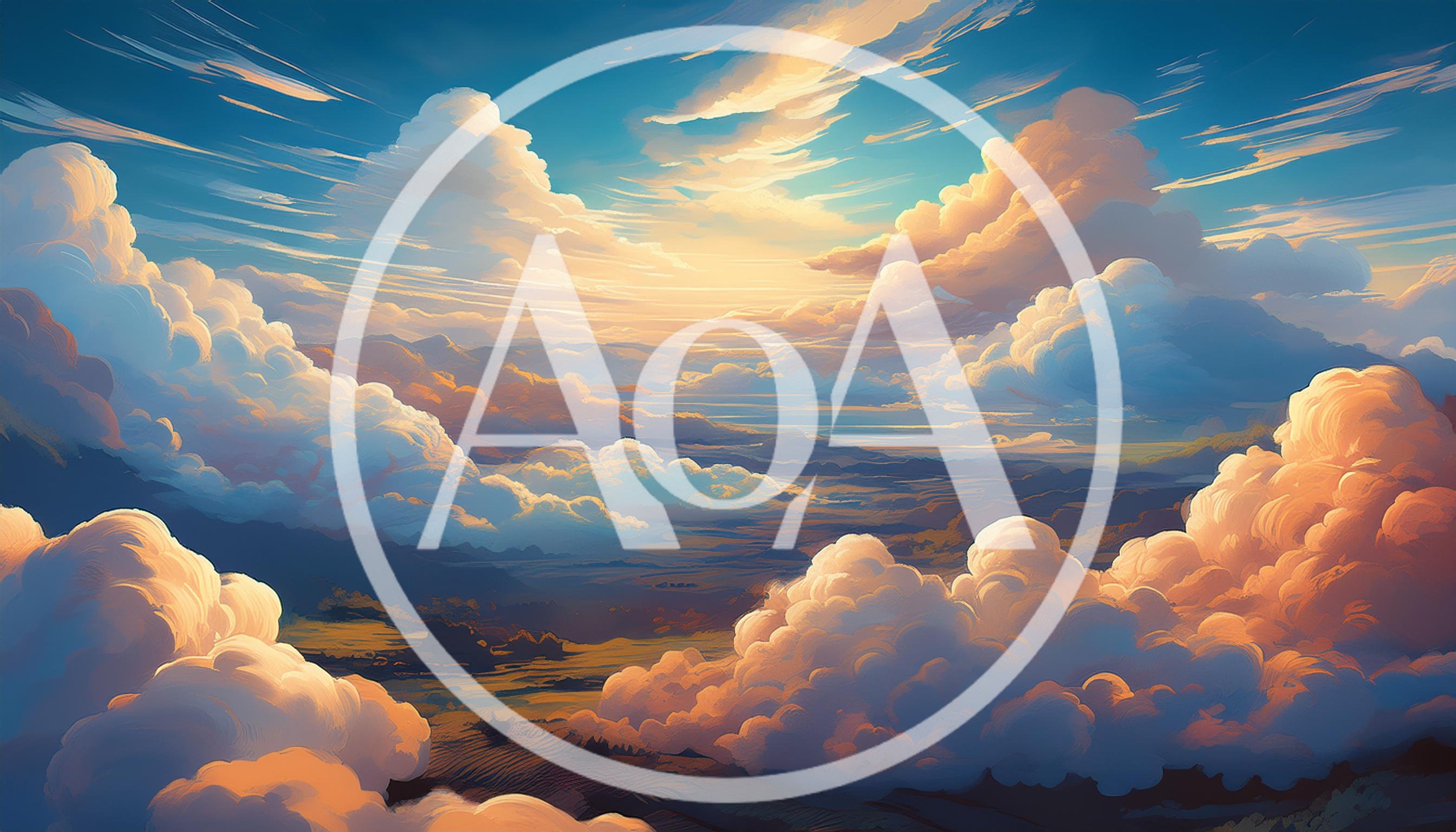 Dreamy Landscape With Golden Clouds Over Rolling Hills