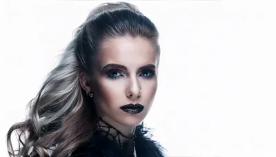 Portrait Of A Woman With Gothic Makeup