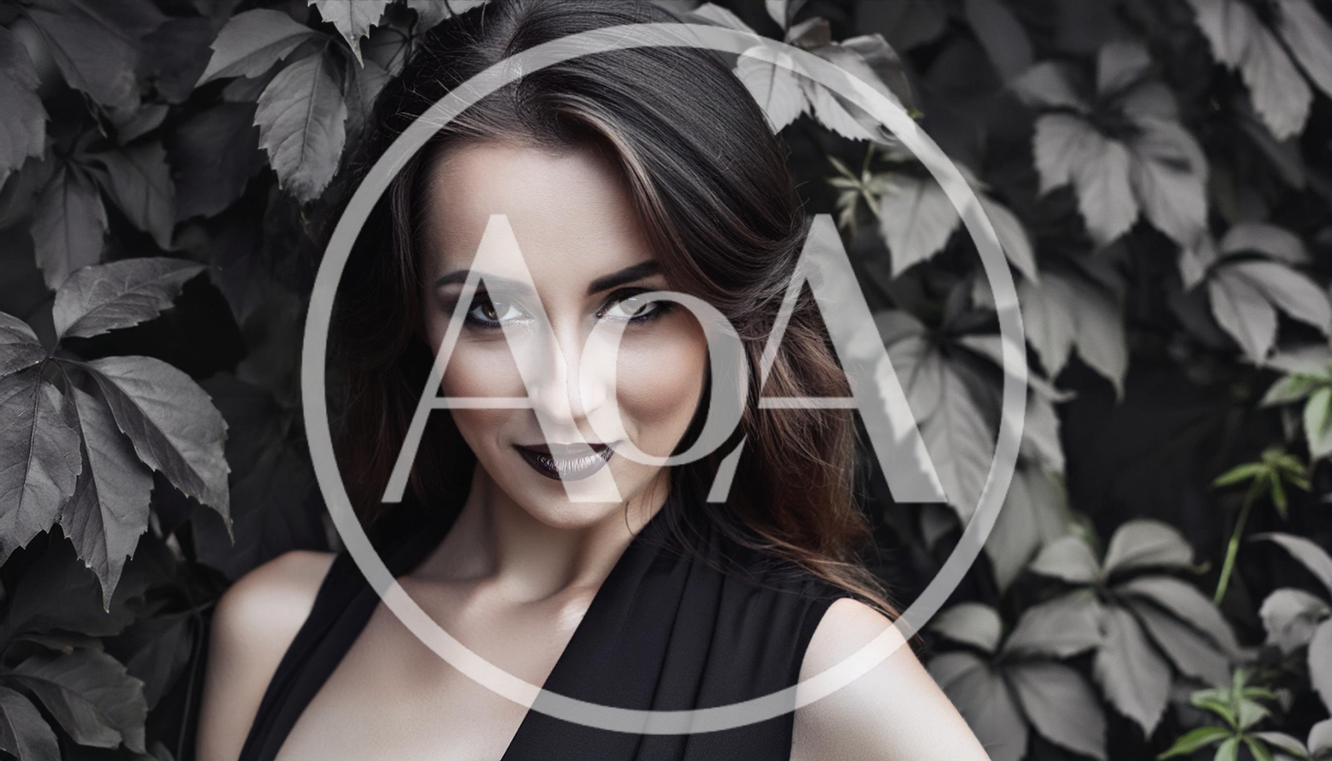 Portrait Of A Beautiful Woman With Dark Makeup