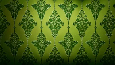 Vintage Green Damask Wallpaper Pattern Background