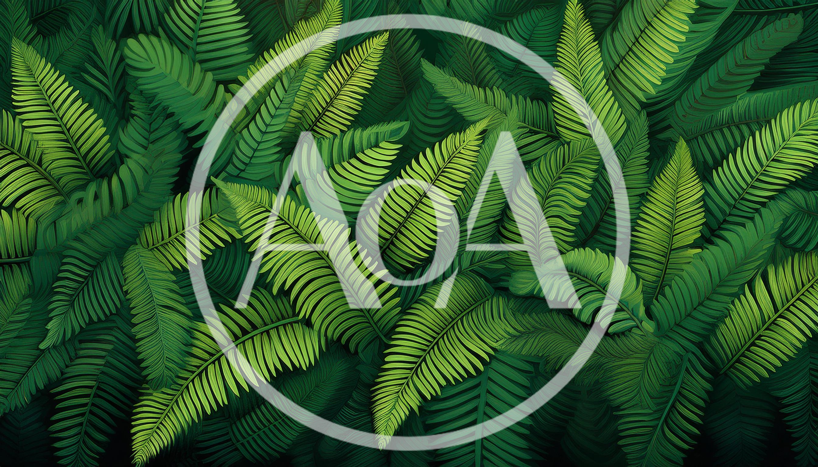 Lush Green Fern Leaves Pattern Background