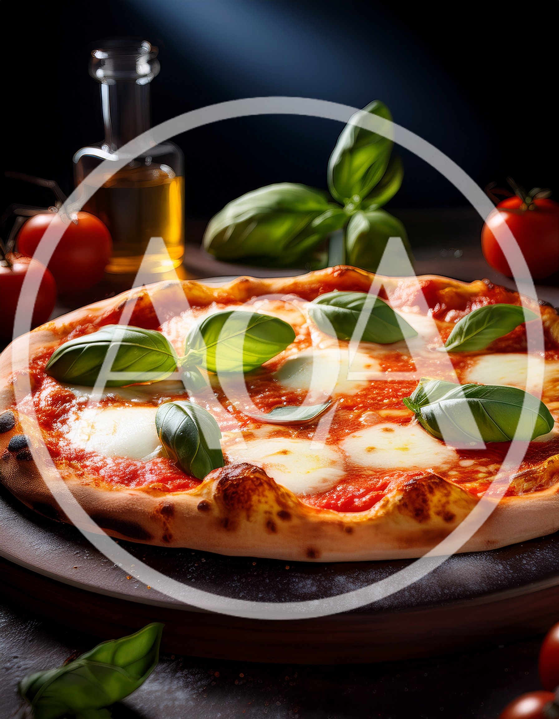 Fresh Margherita Pizza With Basil And Tomatoes
