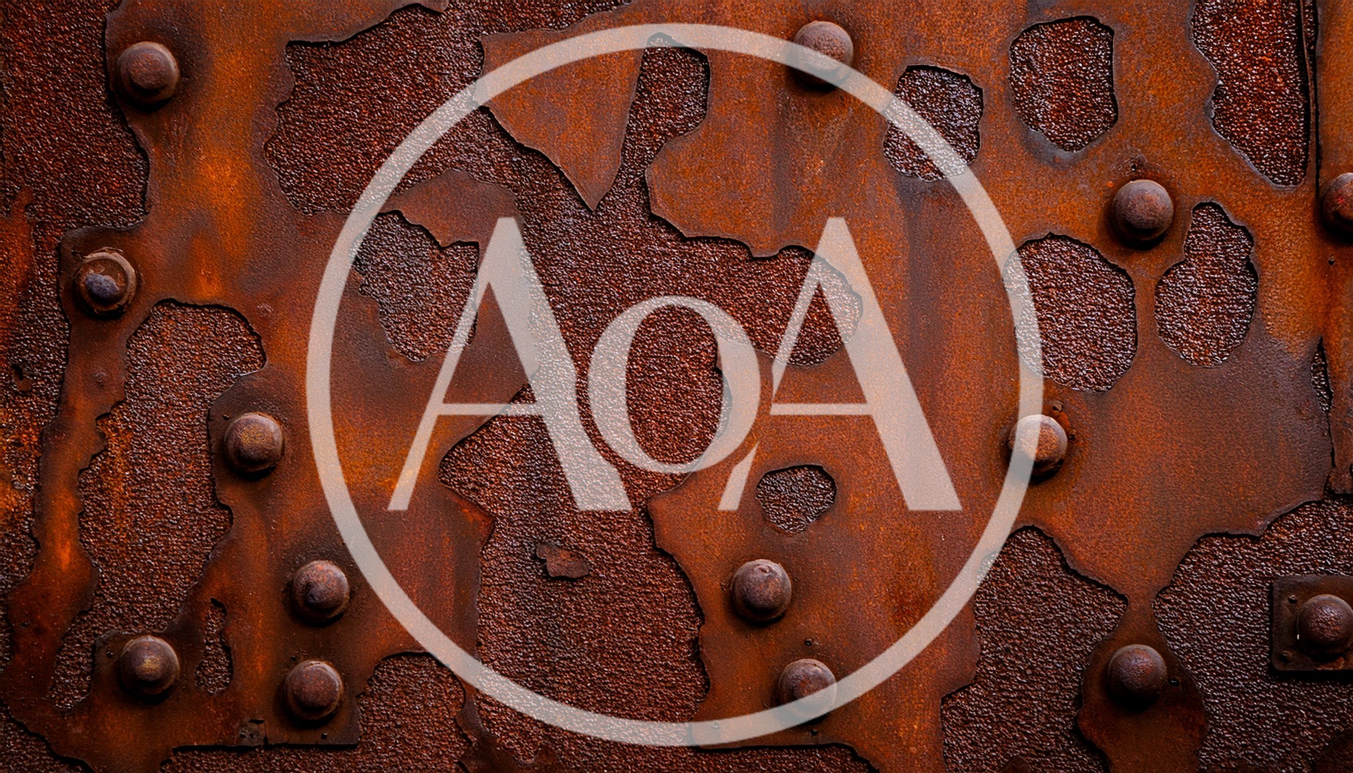Close Up Of Rusted Metal Surface With Rivets