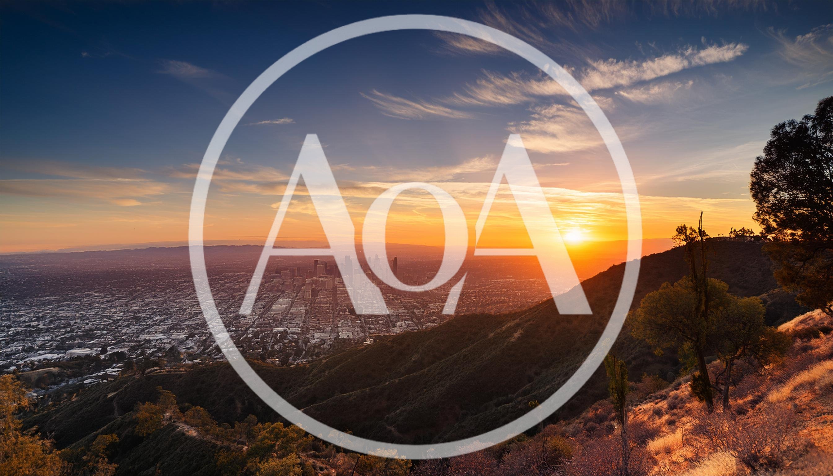 Panoramic Sunset View Over Los Angeles Cityscape