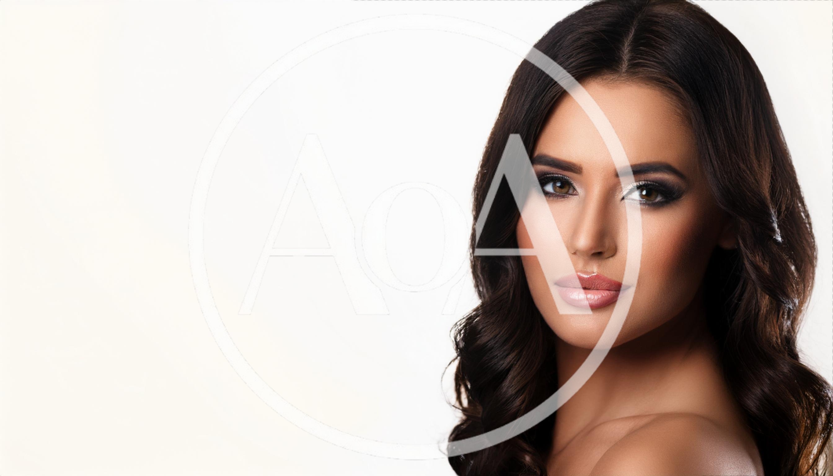 Portrait Of A Beautiful Woman With Glamorous Makeup