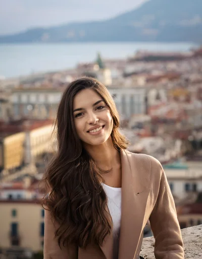 Portrait Of A Smiling Young Woman Outdoors